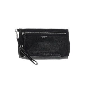 Coach Black Pebbled Leather Wristlet